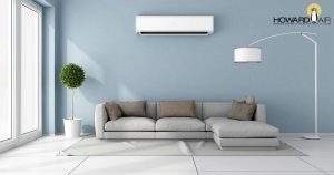 Using many interior heads, a whole house could be cooled and heated with a ductless system. Call Howard Air today.
